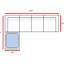 Canapé modulaire d'extérieur tissé à la main de 122 po pour terrasse, avec housses de coussin d'eau, Scratch