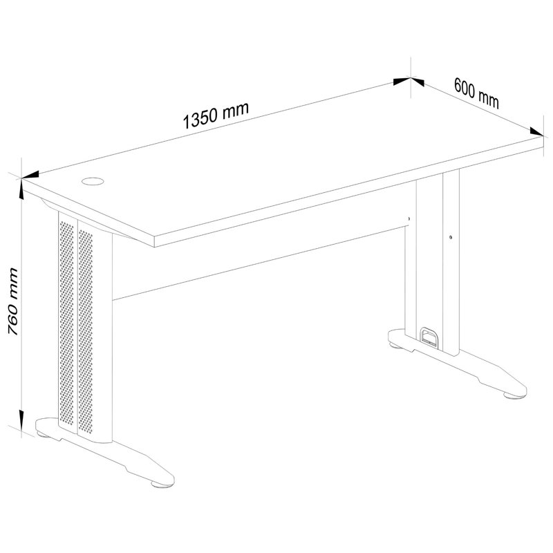 Simeonka Metal Base Desk