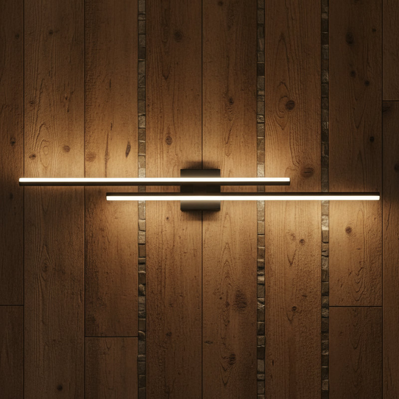 Keyli 2-Light LED Vanity Light Bathroom Bath Bar Linear Wall Sconce Dimmable, Matte Black, 4.7" H x 40" W x 2.8" D, 30 W
