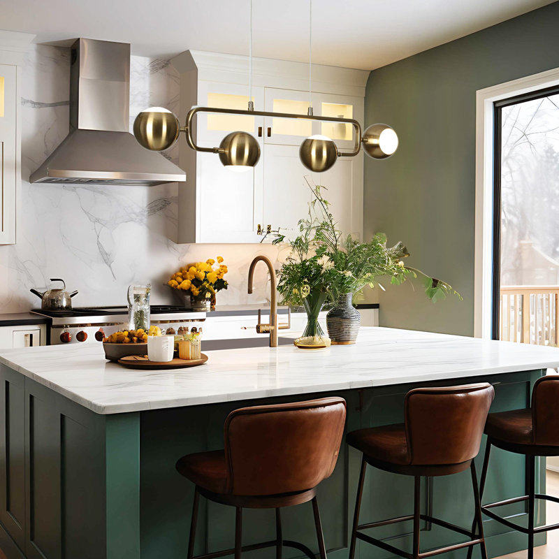 Bhagwan 4-Light Kitchen Island Linear LED Pendant