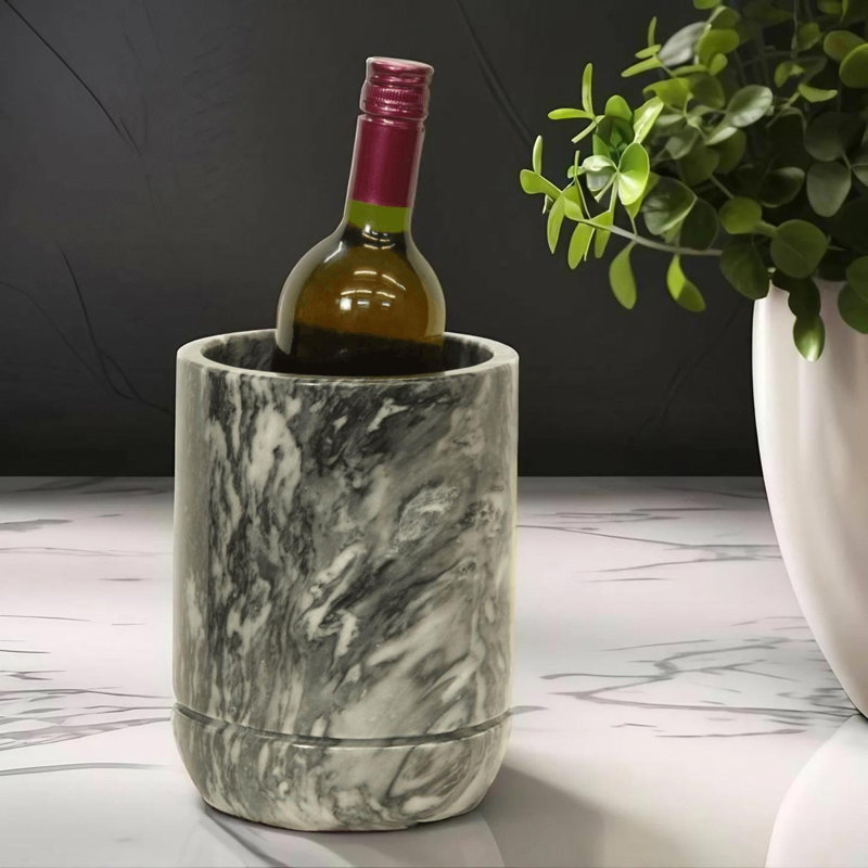 Vase en marbre pour refroidisseur à vin, Noir, noir, noir, noir