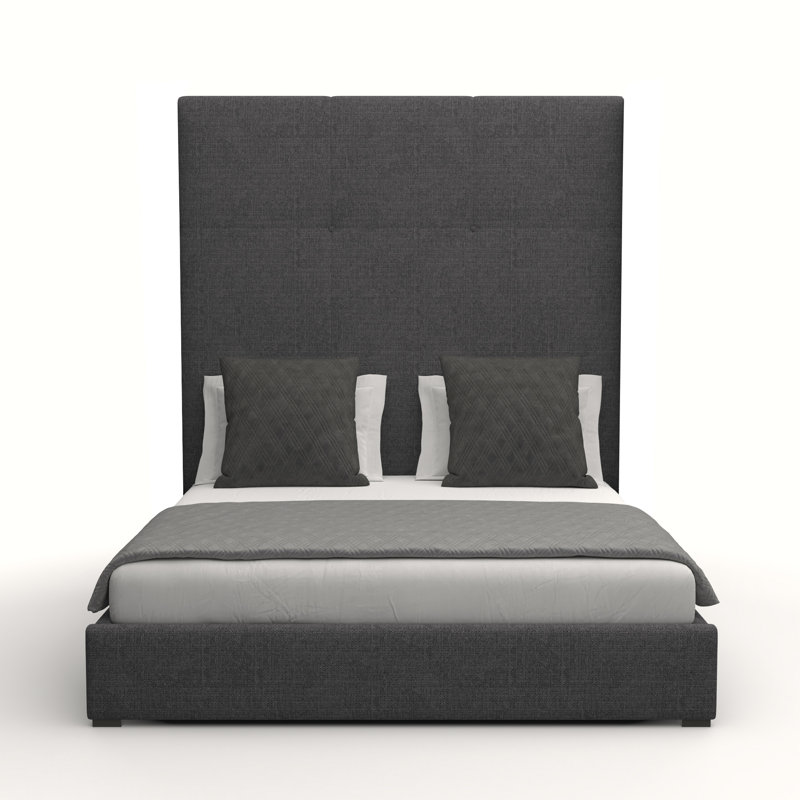 Dezyah Upholstered Standard Bed, Queen, Charcoal Revolution®