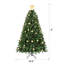 Arbre de Noël avec lumières à DEL blanc chaud - pointes en PVC et aiguilles dures, conception à branches articulées, support en métal robuste - arbre de Noël réaliste-1235187869