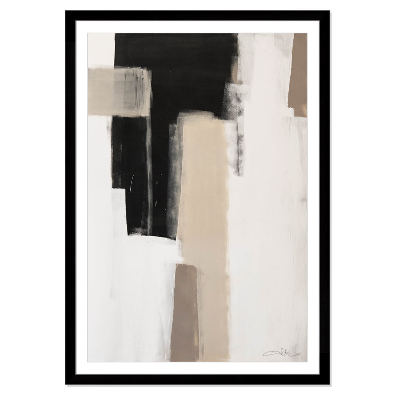 Giverny Earth Scapes I Framed On Paper by  Print, Black Cube Frame Matted, 55" H x 39" W x 1.25" D  