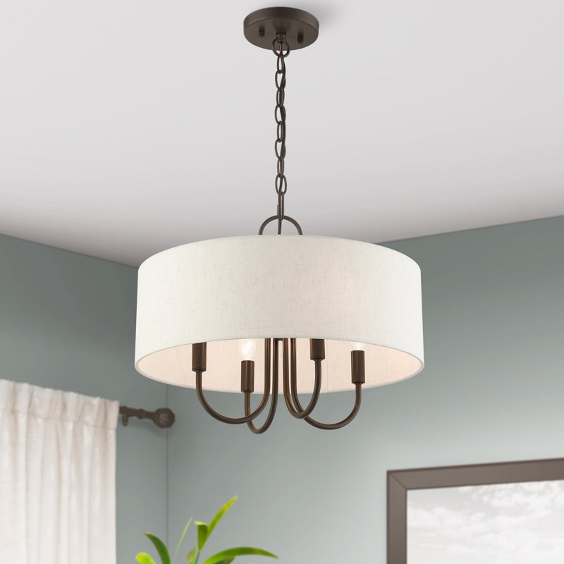 Miala 4 - Light Shaded Pendant, English Bronze