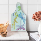 Ambesonne Dragonfly Tempered Glass Cutting Board Watercolor Winged Bug Multicolor