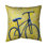 Blue bike abstract - 16"x16" Throw pillow - Poly twill - Print on demand
