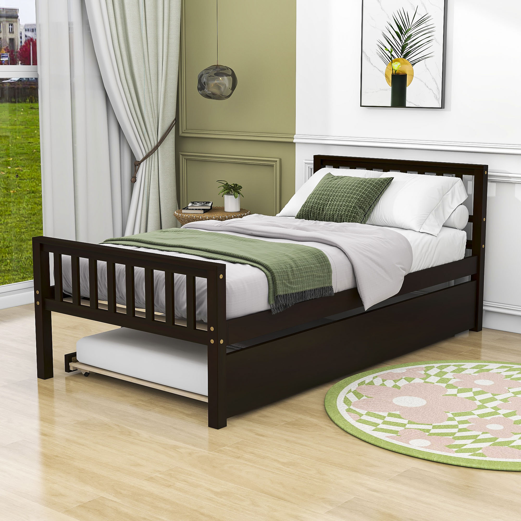 Panel bed online with trundle