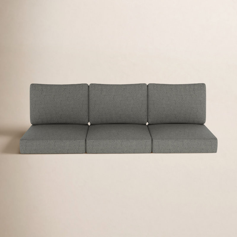 Sunbrella® Outdoor Sofa Seat / Back Cushion, Sunbrella Bliss Smoke