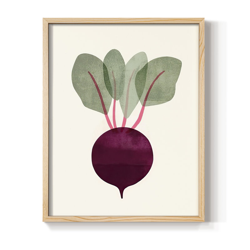 Reproduction encadrée Organic Veg IX - bois massif, H 30 po x l 24 po