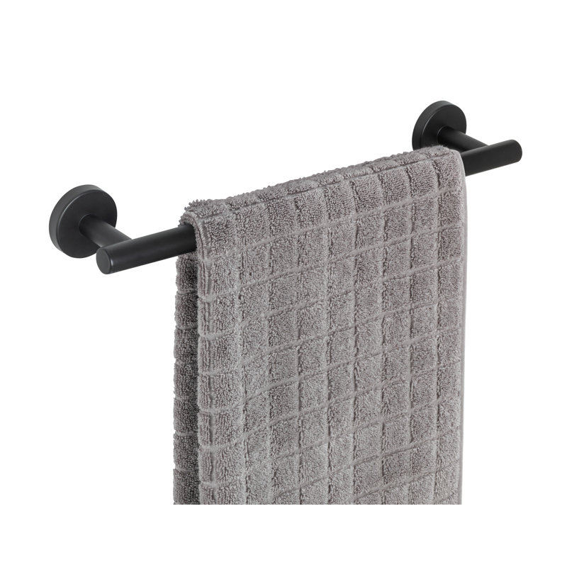 Bosio 40cm Wall Towel Bar, Black Matt