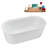 59" Streamlin Soaking Freestanding Tub and Tray With Internal Drain-102216299