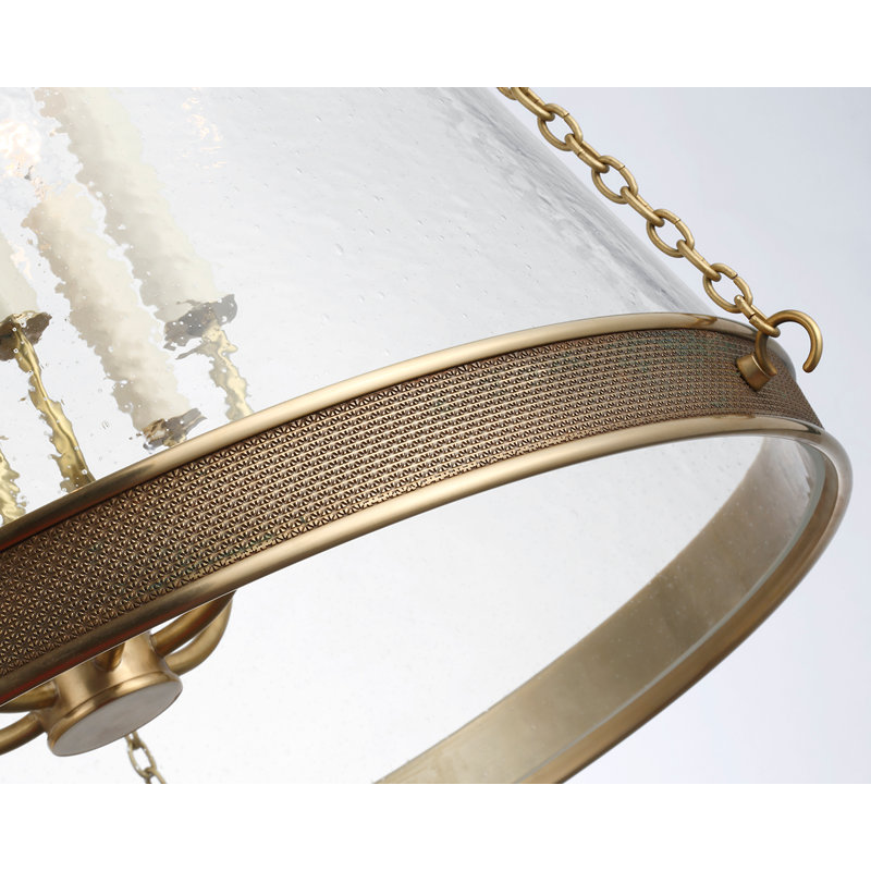 Marie Flanigan Reese 22" Pendant, Soft Brass, Clear