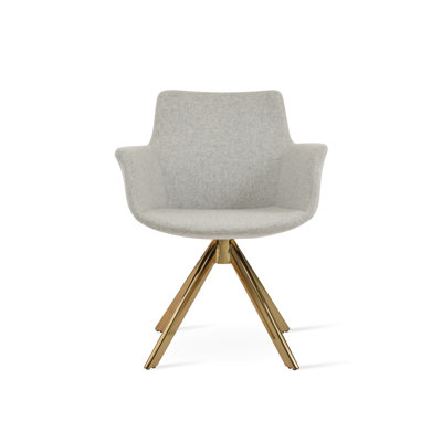 Chaise avec accoudoirs pivotante Bottega