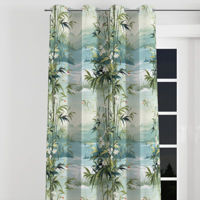 Avanell - Floral Grommet Curtain - Velvet Room Darkening - 1 panel
