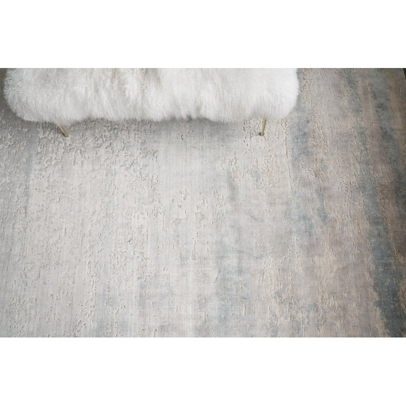 Reflections Abstract Area Rug in Light Beige, Rectangle 8' x 10'
