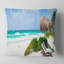 Coussin décoratif à motif de photographie à imprimé paysage de mer-30425151-30425154