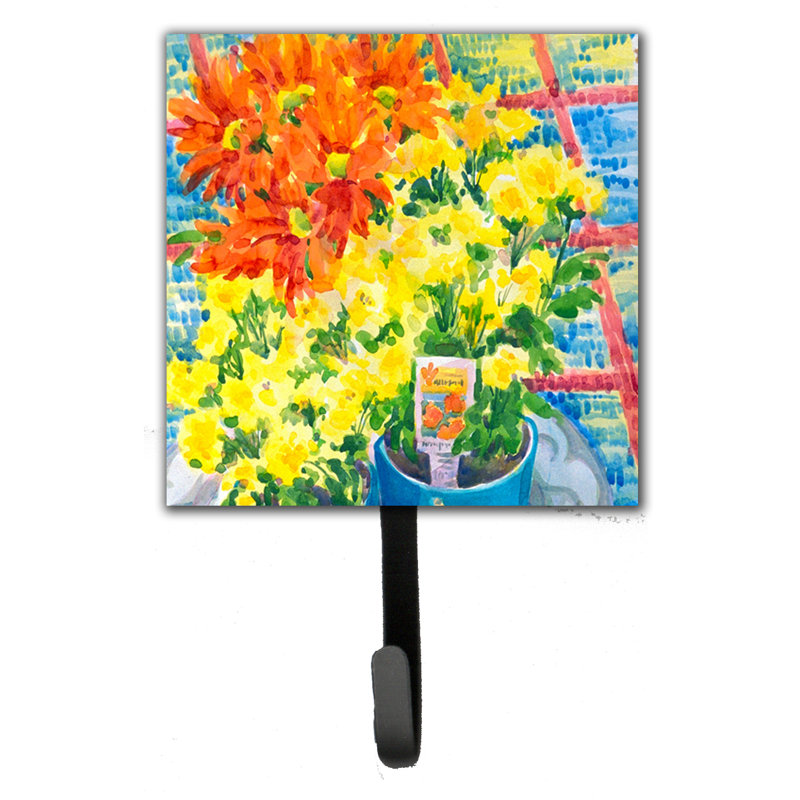 Crochet mural fleur mums the