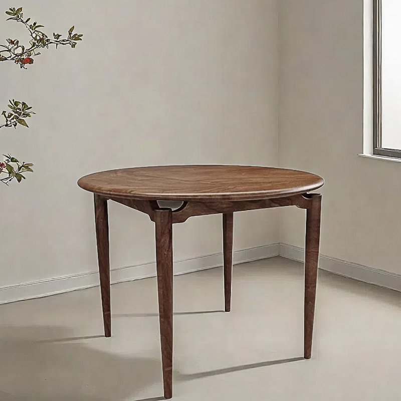 Table de salle à manger ronde chinoise en bois massif, H 29,52 po x L 47,24 po x l 47,24 po