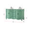 Ensemble de meuble-lavabo double de 60 po pour la salle de bain Mannie-90721994-54291940