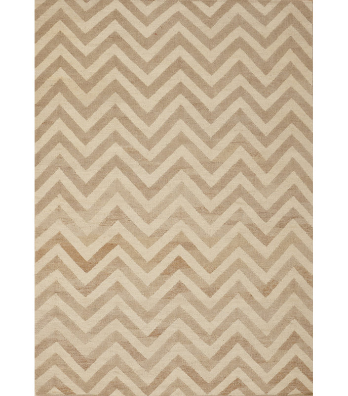 Chevron Area Rug in Beige