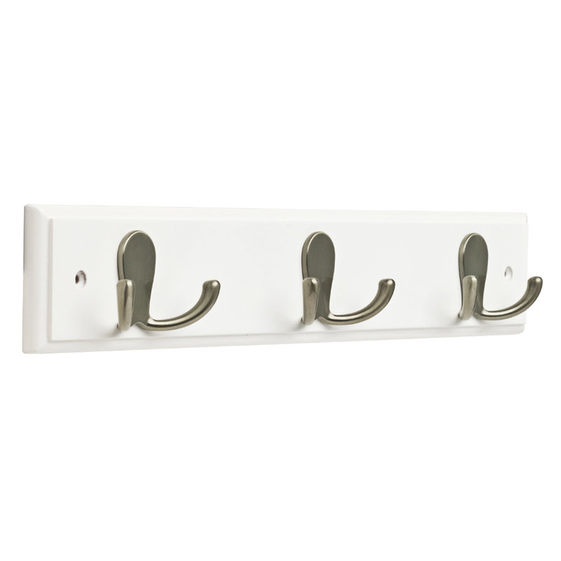 Rail Wall Mounted Coat Rack, Pure White