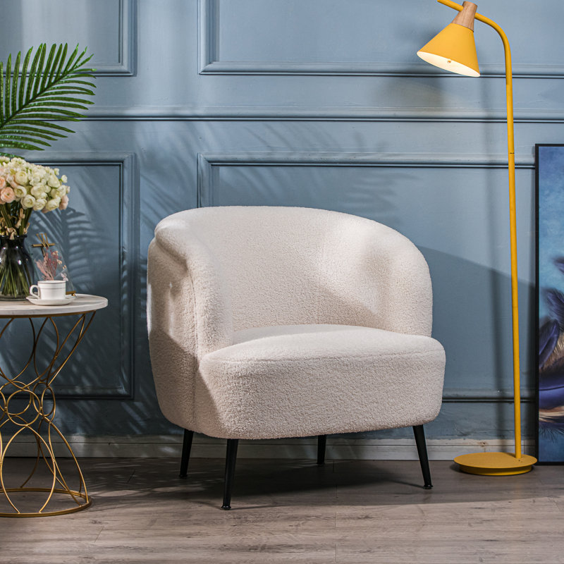 Chaise longue en métal Kestner, Tissu blanc