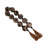 Decorative Glass Beads with Metal Accent and Leather Tassel for Home Decor - Elegant Garland for Table, Shelf, and Living Room Decoration - Brown-1626624015