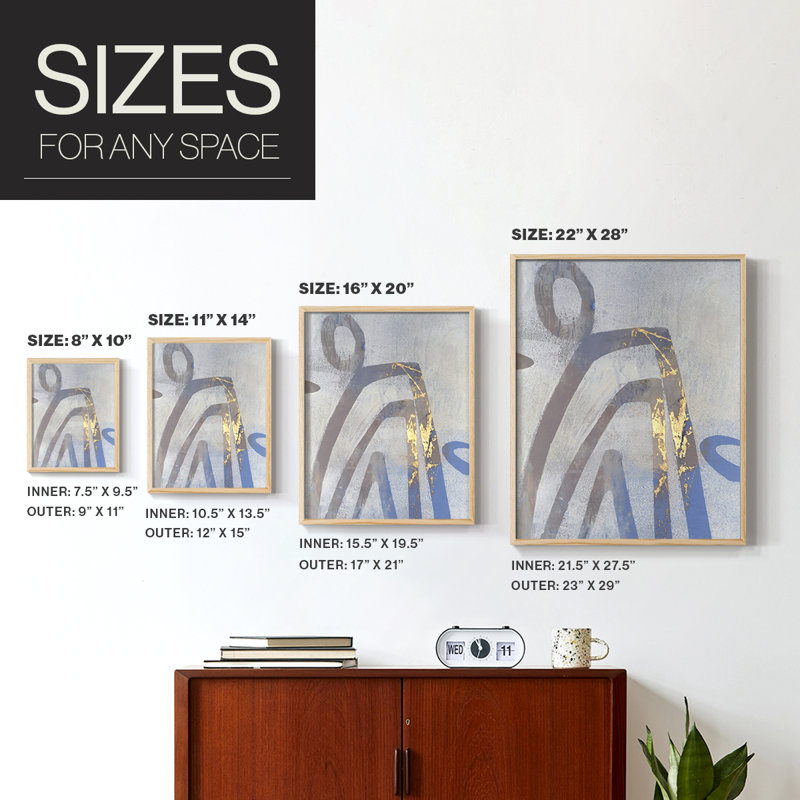 Linx II Framed Print - Solid Wood, 11" H x 9" W