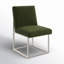 Chaise d'appoint rembourrée en acier inoxydable Athens-1208584447-1213203037