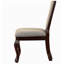 Chaise d'appoint en tissu et finition espresso Chateau De Ville (ensemble de 2)