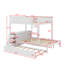Lit double superposé double avec lit gigogne simple, bureau sous le lit et tiroirs de rangement, aucun sommier nécessaire-1039828363