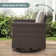 Ingvald Swivel Rocking Patio Wicker Chairs with Cushions (Set of 4)