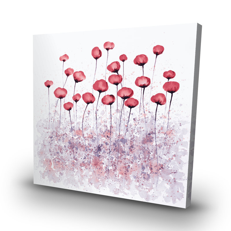 flowers in a field - 32"x32" art on canvas