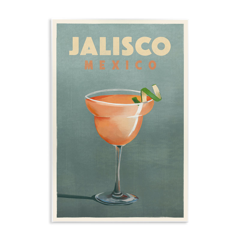 Art mural "Jalisco Mexico Cocktail" par The Whiskey Ginger, H 15 po x l 10 po