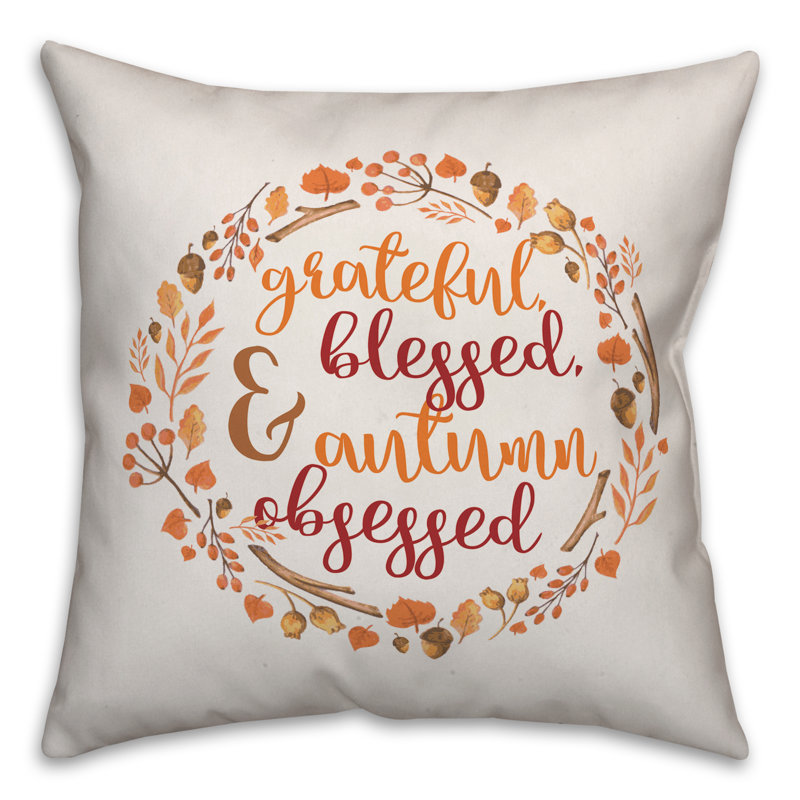 Floral Pillow Cover, 16" x 16"