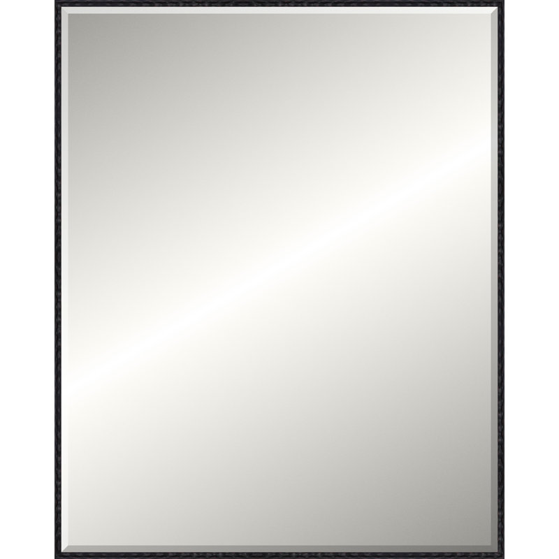 Antique Black Wave Signature Mirror, Large Rectangle