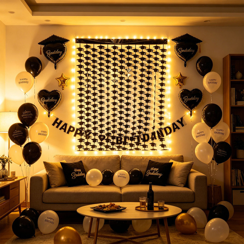 Kbndieu Class Of 2026 Graduation Foil Fringe Curtains Party Streamer Supplies for Senior Grad Party Wall Door Decor for 2026 Graduation Decoration