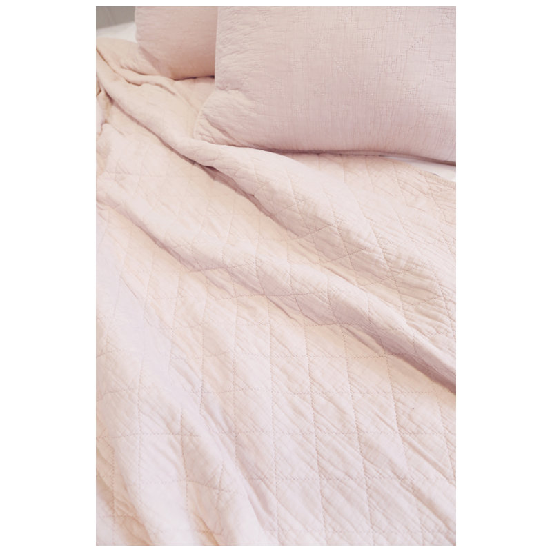 Huntington Cotton Sham, King Coverlet, Midnight