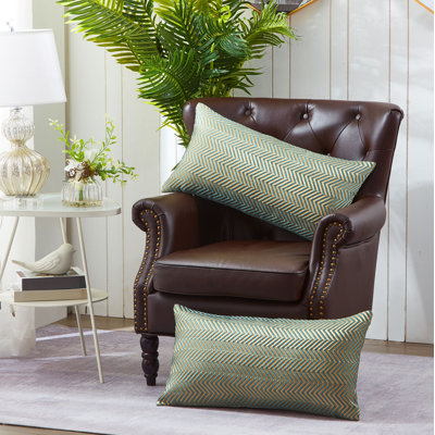 Chevron Rectangular Lumbar Cushion Cover
