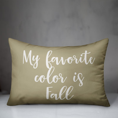  My Favorite Color Is Fall Lumbar Pillow