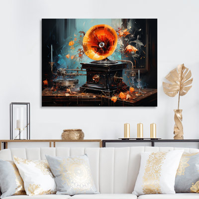 Phonographs Melody Unveiled - Music Canvas Wall Art