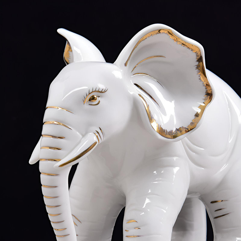 Sculpture artistique d'éléphant pour la prospérité