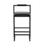 Ensemble de 2 tabourets de bar avec dossier et 2 chaises de bar rembourrées en cuir de polyuréthane