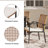 Aljaquan Square 4 - Person 37" Long Iron Dining Set with Cushions INCOMPLETE ( table only) 