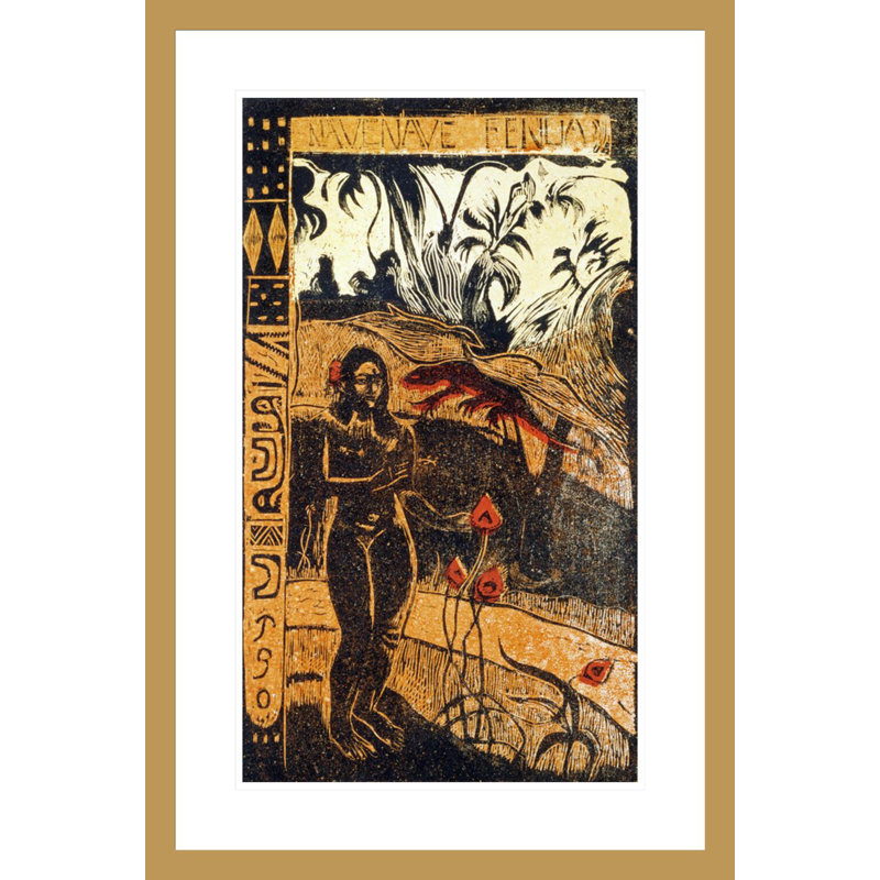 Nave Nave Fenua par Paul Gauguin - Estampe numérique encadrée, H 29,5 po x l 19,77 po