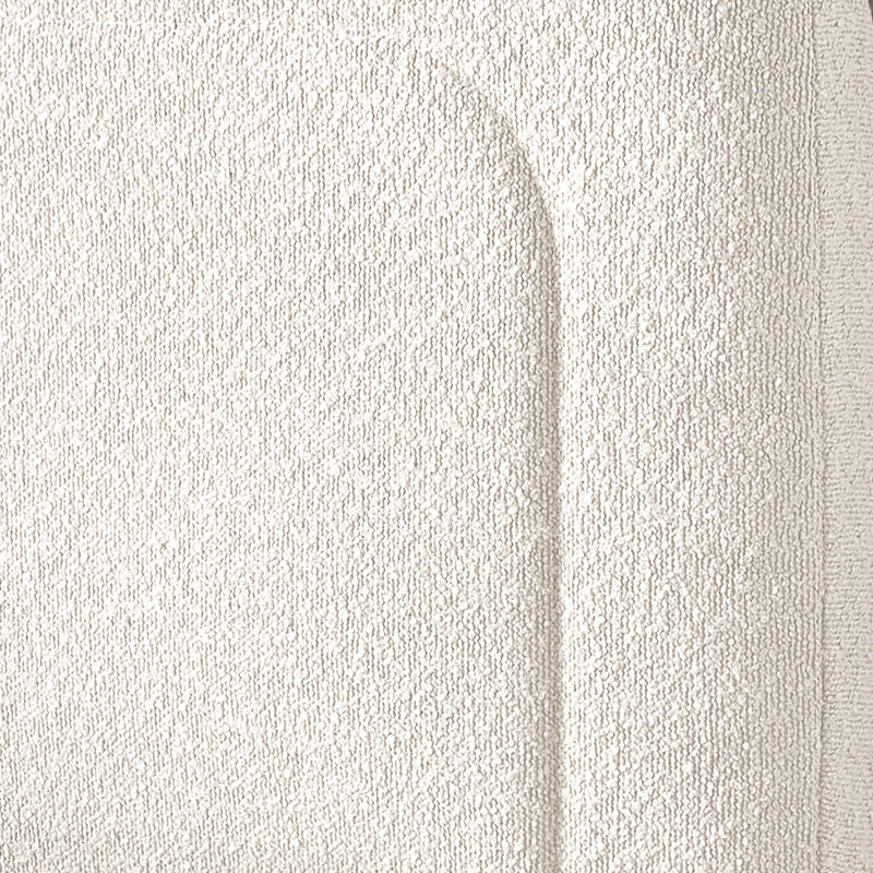 Tête de lit murale facile à assembler Chastelyne, Lit simple, Blanc cassé