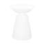 Tables de bout modernes en métal S / 2, thermolaquées blanches avec structure en fer robuste et piédestal élégant pour une paire de tables de rangement de bureau, design minimaliste stable-443705471
