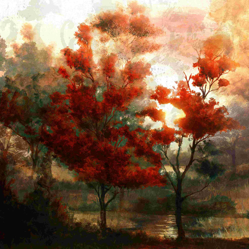Darktreescape - impression sur toile tendue, H 30 po x l 30 po
