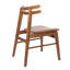 Chaises d'appoint de salle à manger rembourrées modernes avec pieds courbés et en bois massif pour la salle à manger / salon-1128786247-1128786246